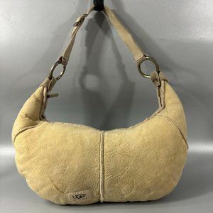 UGG Australia Suede Leather Hobo Bag, Beige
